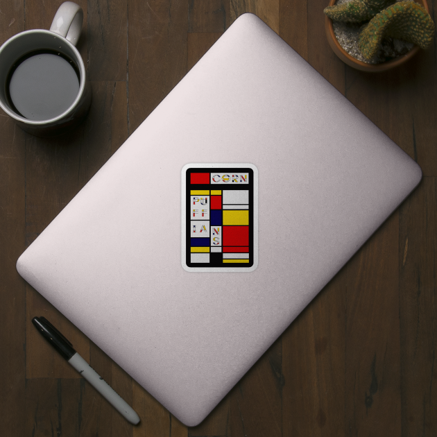 Limited Edition Mondrian Inspired Corn Puffians Design! by Corn Puff Records